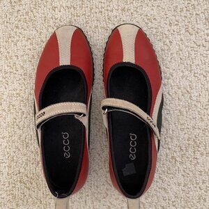 ECCO Light Suede/Leather Mary Jane Shoe